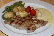 Entrecôte bearnaise med kartofler