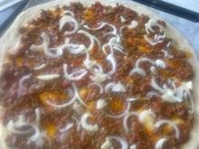 Fuldkorns-pizza m/oksekød & hvidløgsolie