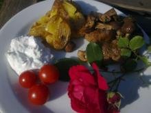 Grill-bøffer m/ frisk rosmarin & stegt svampe-ragout