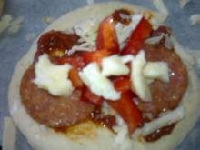 Mini-pizza m/ peperoni & rød peber