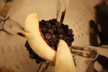 Smoothie med bær og banan