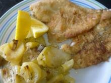 Stegte rødspætter m/ gratinerede porrer & kartofler