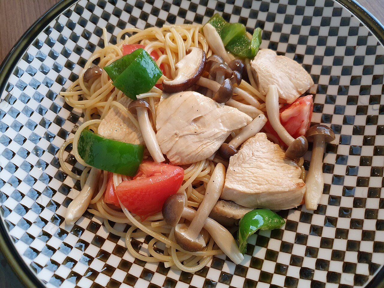 Spaghetti med rejer og hvidløg